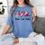 Peace Love Books Librarian Teacher Life Book Library Tie Dye Women's Comfort Colors T-Shirt Blue Jean