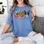 Peace Love Boston Terrier Tie Dye Dog Lover For Men Women Girls Kids Women's Comfort Colors T-Shirt Blue Jean