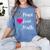 Peace Love Math Maths Teacher Pi Symbol Men Women Women's Comfort Colors T-Shirt Blue Jean