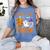 Pre K Boo Crew Teacher Student Halloween Pre Kindergarten Women's Comfort Colors T-Shirt Blue Jean