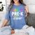 Pre-K Crew Teacher Team Squad Hello Back School Graduation Women's Comfort Colors T-Shirt Blue Jean Pre-K Crew Teacher Team Squad Hello Back School Graduation Women's Comfort Colors T-Shirt Blue Jean