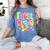 Preppy First Grade Back To School 1st Grade Teacher Girl Kid Women's Comfort Colors T-Shirt Blue Jean Preppy First Grade Back To School 1st Grade Teacher Girl Kid Women's Comfort Colors T-Shirt Blue Jean