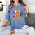 Preschool Boo Crew Preschool Halloween Teacher Kids Women's Comfort Colors T-Shirt Blue Jean