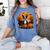 Pumpkin Boston Terrier Costume On Boston Terrier Halloween Women's Comfort Colors T-Shirt Blue Jean
