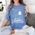 Read In Peace Skeleton Halloween Book Reading Spooky Teacher Women's Comfort Colors T-Shirt Blue Jean