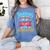 Reading Adventure Library Student Teacher Book Women's Comfort Colors T-Shirt Blue Jean