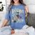 There's Room On My Broom For You Too Teacher Halloween Women's Comfort Colors T-Shirt Blue Jean