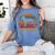 Retro Boston Terrier Mom Dog Mother Pet Bostie Mama Women's Comfort Colors T-Shirt Blue Jean