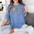 Retro Checkered Special Education Teacher Back To School Women's Comfort Colors T-Shirt Blue Jean