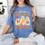 Retro Are You Fall O Ween Directions Ghost Teacher Spooky Women's Comfort Colors T-Shirt Blue Jean