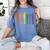 Retro Be Kind ASL Deaf Teacher Sign Language Gay Pride Women's Comfort Colors T-Shirt Blue Jean Retro Be Kind ASL Deaf Teacher Sign Language Gay Pride Women's Comfort Colors T-Shirt Blue Jean