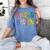 Retro Kindergarten Dream Team Back To School Teacher Kids Women's Comfort Colors T-Shirt Blue Jean