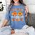 Retro Pumpkin Fall In Love With Learning Autumn Teacher Women's Comfort Colors T-Shirt Blue Jean