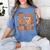 Retro I Teach The Cutest Turkey Thanksgiving Pumpkin Teacher Women's Comfort Colors T-Shirt Blue Jean Retro I Teach The Cutest Turkey Thanksgiving Pumpkin Teacher Women's Comfort Colors T-Shirt Blue Jean