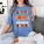 Retro Thankful Music Teacher Pumpkin Fall Thanksgiving Women's Comfort Colors T-Shirt Blue Jean
