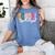 School Psychologist Rainbow Psychology Teacher Women's Comfort Colors T-Shirt Blue Jean