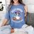 Silly Goose Spooky Teacher Club Halloween Witch Ghost Women's Comfort Colors T-Shirt Blue Jean
