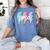 SPED Teacher Squad Lightning Bolt Special Education Women's Comfort Colors T-Shirt Blue Jean SPED Teacher Squad Lightning Bolt Special Education Women's Comfort Colors T-Shirt Blue Jean