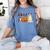 Spooky Ghost Boston Terrier Pumpkin Halloween Dog Lover Women's Comfort Colors T-Shirt Blue Jean