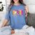 Spooky Halloween Teacher Para Counselor SPED Preppy Boo Kids Women's Comfort Colors T-Shirt Blue Jean