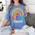 STEAM Teacher Squad Team Crew Back To School STEM Special Women's Comfort Colors T-Shirt Blue Jean