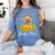 Sunflower Yorkie Mom Dog Lover Women's Comfort Colors T-Shirt Blue Jean