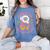 I Survived 67 Days Of School Groovy Retro Teachers Girls Women's Comfort Colors T-Shirt Blue Jean