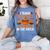 I Teach The Cutest Pumpkins In The Patch Halloween Teacher Women's Comfort Colors T-Shirt Blue Jean