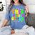This Teacher 80s 90s Teachers's Day Glows Last Day Of School Women's Comfort Colors T-Shirt Blue Jean