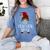 Teacher Gnome Xmas Family Matching Plaid Christmas Gnomes Women's Comfort Colors T-Shirt Blue Jean