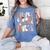 Teacher Halloween In My Spooky Teacher Era Retro Groovy Women's Comfort Colors T-Shirt Blue Jean