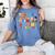 Teacher Of Tiny Superheroes Teach 100th Day Of School Women's Comfort Colors T-Shirt Blue Jean