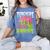 Teachers Love Brains Zombie Teacher Halloween Zombies Women's Comfort Colors T-Shirt Blue Jean