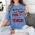 Teachers Oh What Fun It Is To Teach Cute Red Plaid Reindeer Women's Comfort Colors T-Shirt Blue Jean