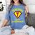 Teaching Is My Superpower Fun Elementary Teacher 1st Grade Women's Comfort Colors T-Shirt Blue Jean