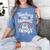 Teaching Tiny Humans Big Things I Teacher Women's Comfort Colors T-Shirt Blue Jean