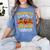 Thankful For My 2nd Grade Turkeys Thanksgiving Teacher Fall Women's Comfort Colors T-Shirt Blue Jean