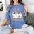 TK Boo Crew Retro Groovy Halloween Floral Ghost TK Teacher Women's Comfort Colors T-Shirt Blue Jean TK Boo Crew Retro Groovy Halloween Floral Ghost TK Teacher Women's Comfort Colors T-Shirt Blue Jean