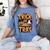 Trick Or Tray Halloween Cafeteria Teacher School Women's Comfort Colors T-Shirt Blue Jean