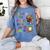 Turkey Thanksgiving Art Teacher Costume Tee For Artists Women's Comfort Colors T-Shirt Blue Jean
