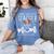 I Have Two Titles Teacher And Mom I Rock Them Both Floral Women's Comfort Colors T-Shirt Blue Jean