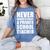 Never Underestimate A Private School Teacher Back To School Women's Comfort Colors T-Shirt Blue Jean