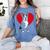 Valentine's Day Boston Terrier Lover Women's Comfort Colors T-Shirt Blue Jean
