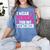 I Wear Pink For My Teacher Breast Cancer Awareness Women's Comfort Colors T-Shirt Blue Jean
