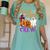 4th Grade Boo Crew Teacher Student Halloween Costume Women's Comfort Colors T-Shirt Chalky Mint