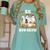 5K Boo Crew Halloween Teacher K5 Floral Ghost Trick Or Teach Women's Comfort Colors T-Shirt Chalky Mint