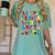 Alphabet Animals ABCs Zoo Kids Boys Girls Teacher Women's Comfort Colors T-Shirt Chalky Mint