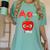 A Is For Apple Pre-K Kindergarten Teacher Student Women's Comfort Colors T-Shirt Chalky Mint