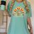 Back To School Kindergarten Dream Team Teacher Love Floral Women's Comfort Colors T-Shirt Chalky Mint