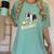 Ballaholic Boston Terrier Dog Chasing Bostie Ball Women's Comfort Colors T-Shirt Chalky Mint